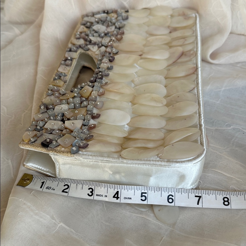 Genuine mother of pearl hand bag purse - Picture 8 of 11